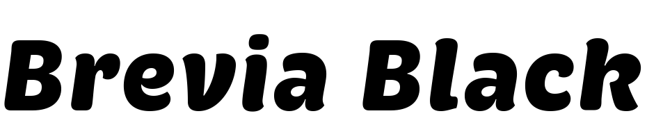 Brevia Black Italic Font Download Free